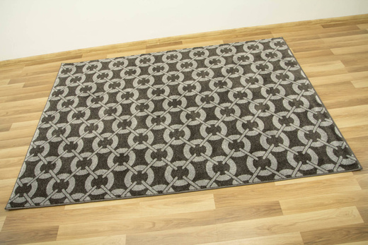 Dywan Fushe 2498 d.grey/l.grey Szary Grafit Kółka