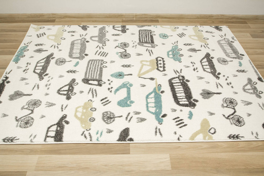 Dywan Dziecięcy Lima G762A cream/d.grey Samochody Krem Szary