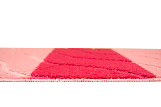 Komplet 2-częściowy Łazienkowy Fiori Pink Róż Pasy Fale