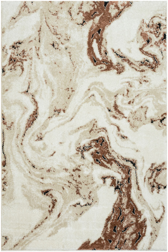 Dywan Bosa K421A cream/somon Kremowy Miedziany Marmur