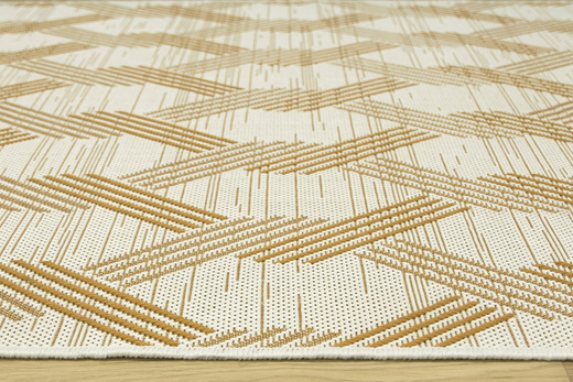 Dywan Sznurkowy Berg 28354/62 Geometryczny Romby Krem Pomarańczowy