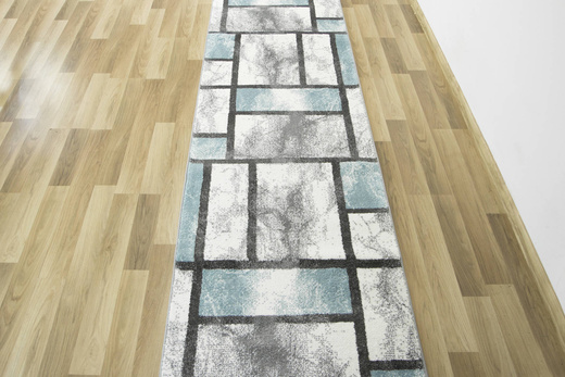 Chodnik Lima 9553A cre/bl Szary Błękitny szerokość 60 cm