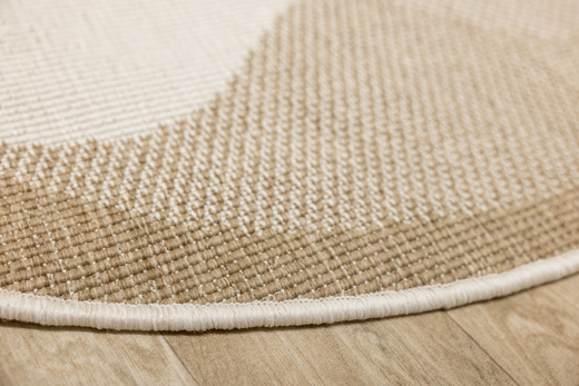 Okrągły Dwustronny Dywan Sznurkowy Brussels 205835/10820 Jute Beż Krem Koła Outdoor