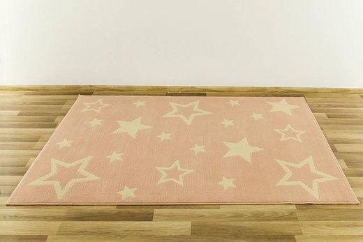 Dywan KIDS 533744/85822 gwiazdki pastelowy pudrowy róż