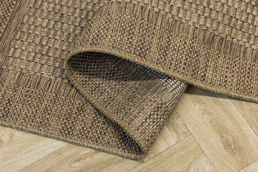 Dywan Sznurkowy Ella ST036A brown/brown Beż Brąz Ramka Outdoor