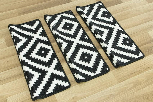 Antypoślizgowe Nakładki prostokątne romby czarny 91