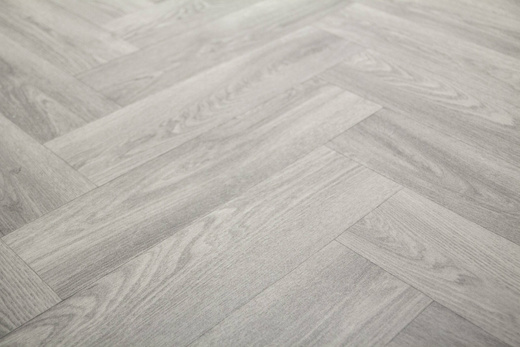 Wykładzina PCV Supertex Giuliano 593 Deski Szara Jodełka szerokość 1 m