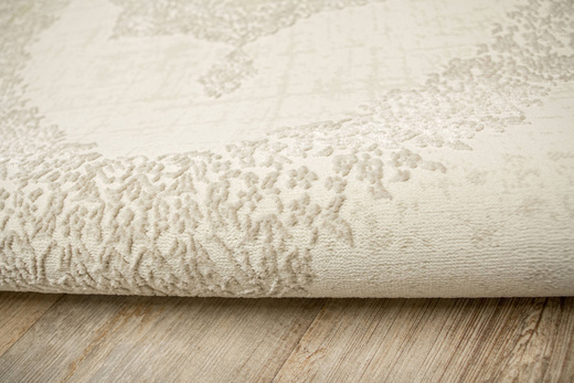 Lśniący Dywan Allora Plus F344A Cream/Cream Krem Beż Ornament