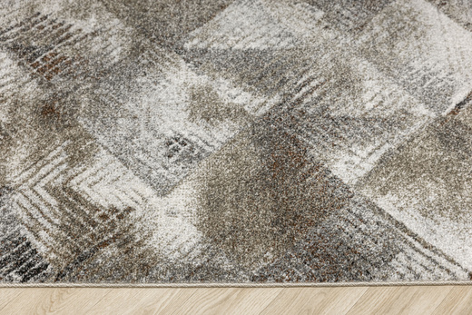 Chodnik Ponte N858A Beige Szary Brąz Romby szerokość 100 cm