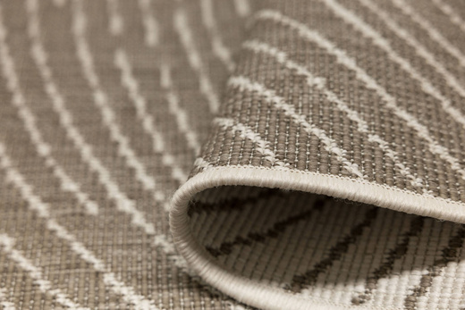 Dywan Dwustronny Sznurkowy Brussels 205784/10620 linen Jasny Beż Krem Liście Outdoor