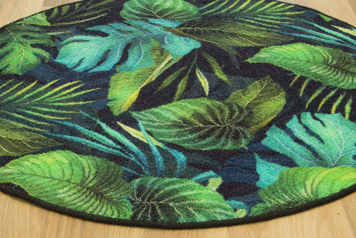 Okrągły Dywan Monstera Green Zieleń