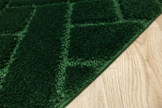 Dywanik Łazienkowy Antypoślizgowy Lotus Dark Green Butelkowa Zieleń Cegiełka