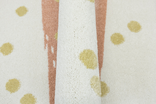 Okrągły Dywan Lima M044A cream/rose Róż Krem Zloty Paski