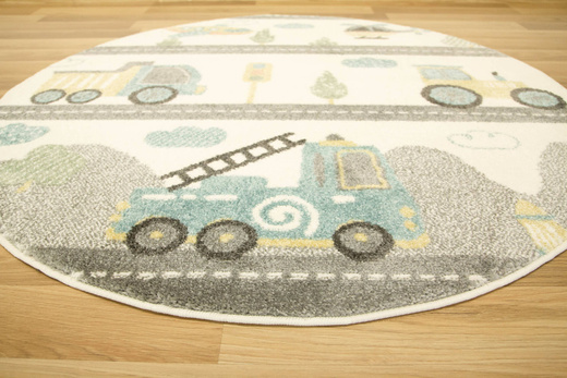 Okrągły Dywan Lima E180A cream/l.grey Uliczki Krem Szary