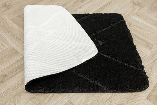 Dywanik Łazienkowy Antypoślizgowy Moreno Black Czarny Romby