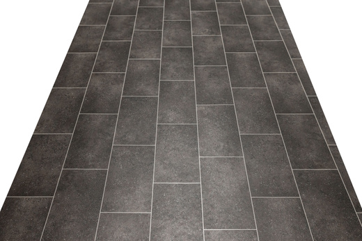 Wykładzina PCV Bingo Galerie 599 Grafit Płytki szerokość 1,5 m