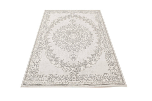 Lśniący Dywan Allora Plus F345A grey Srebrzysty Szary Ornament