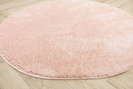 Dywan Okrągły Shaggy Antypoślizgowy Malmo Różowy