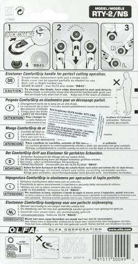 Olfa nóż krążkowy RTY-2NS o obrotowym ostrzem