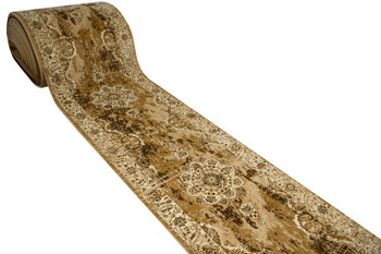 Chodnik Super Rose 7094A Ornament Brąz Beż szerokość 80 cm