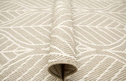 Dywan Dwustronny Sznurkowy Brussels 205647/10610 linen Jasny Beż Krem Listki Outdoor