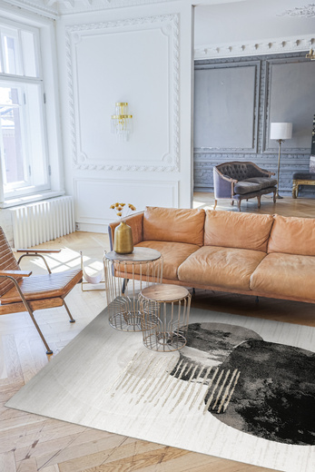 Dywan Kashmir KR107H Black/Vizon Czarny Złoty Abstrakcja