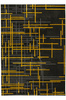 Dywan FESTIVAL 2732A yellow/black Czarny Złoty Linie