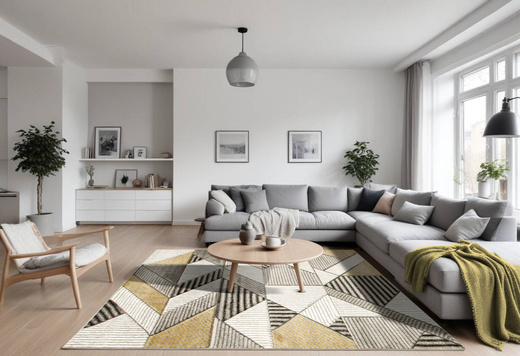 Dywan Amelia A632A grey/d.yellow Szary Żółty Linie Paski Kreski