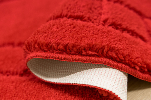 Dywanik Łazienkowy Antypoślizgowy Ocean Red Czerwony Owalny