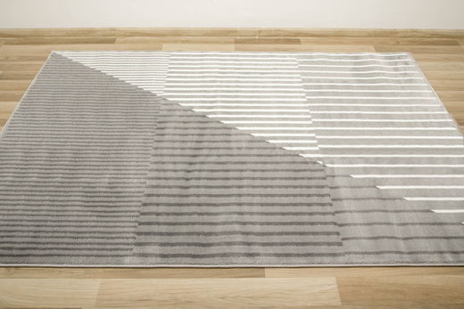 Dywan Victoria F497A l.grey/d.grey Szary Krem Lamele