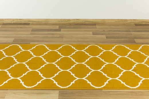 Chodnik luna 502682/89955 koniczyna musztardowa szerokość 90 cm