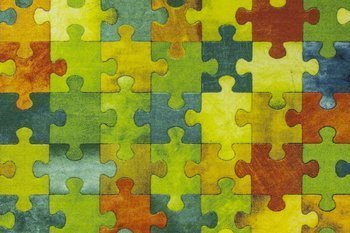 Wykładzina puzzle multicolor szerokość 4 m