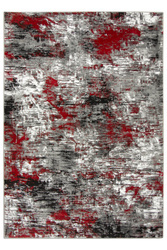Dywan Victoria 9187A d.grey/red Tynk Beton Czerwień Szary Przecierany