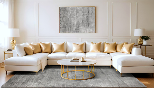 Dywan Nantes NT210G Grey/Grey Szary Krem Ornament