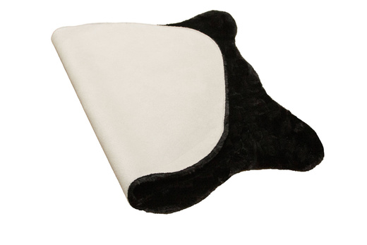 Sztuczna Skóra Czarny Dywanik Shaggy Rabbit