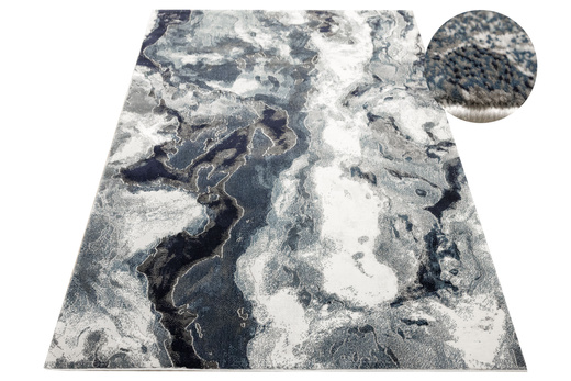 Dywan Argent 15094 U11 Blue Niebieski Szary Marmur
