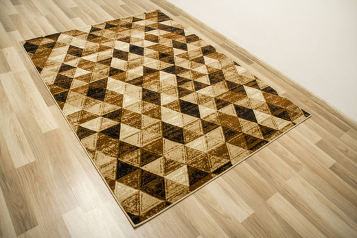 Dywan Super Rose 9592A Brown/Beige Brąz Beż Krem Trójkąty