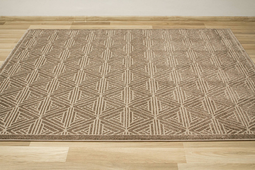 Dywan Teno F0336 Brown Geometria Trójkąty Brąz Beż