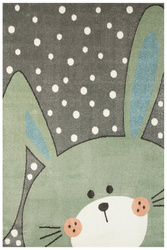Dywan Dziecięcy Lima 1316C l.grey/green Szary Oliwkowy Króliczek