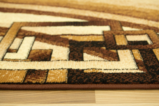 Dywan GOLD 355/12 Fale Geometria Brąz Beż