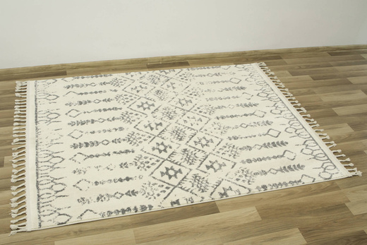 Dywan Karof 2619A white/grey 34 Krem Szary Etno