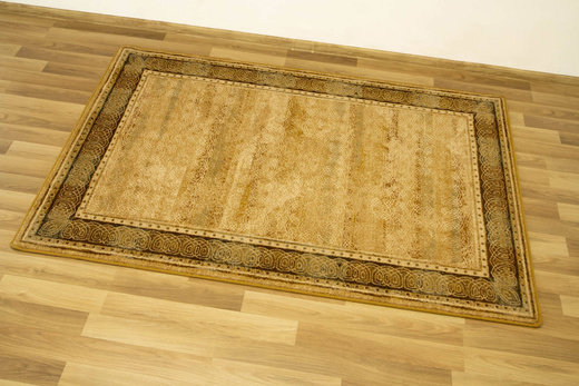 Wełniany Dywan Dywilan Omega Lava Miód Ornament Beż Brąz