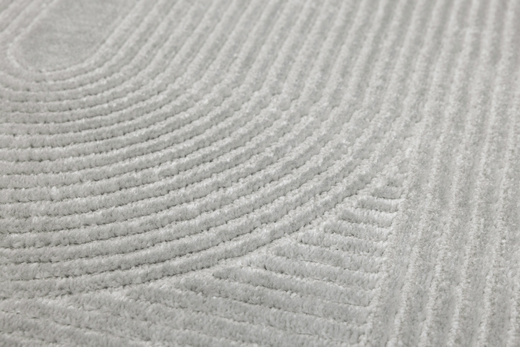 Dywan Misha J087A l.grey/d.grey Szary Półkola Linie