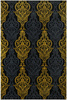 Dywan FESTIVAL 2746A yellow/black Czarny Złoty Ornament