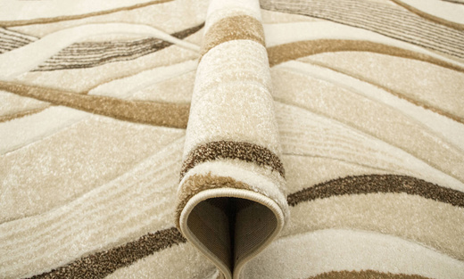 Dywan Amelia B178A cream/beige Beżowy Brązowy Wstęgi Fale