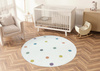 Okrągły Dywan Lima C275A cream/lila Krem Kropki