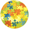Okrągły Kolorowy Dywan Dziecięcy Puzzle Multicolor