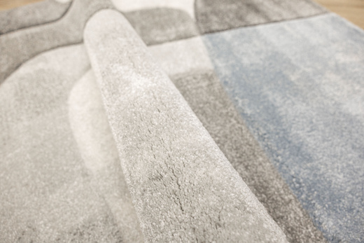 Dywan Kandy N381A l.grey/blue Szary Niebieski Fryz