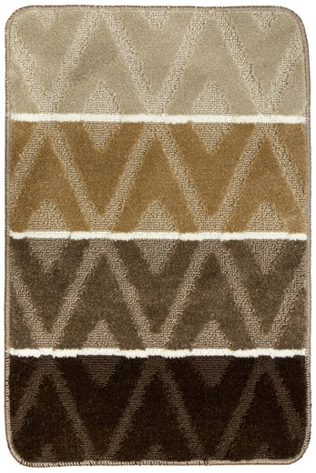 Komplet 2-częściowy Łazienkowy Palma Beige Beż Brąz Romby