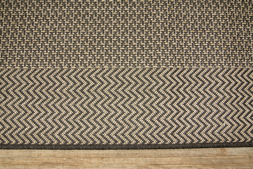 Zewnętrzny Dywan Sznurkowy Jeans 19242/P10 Brąz Beż Grafit Ramka